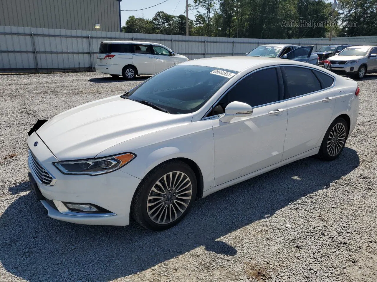 2017 Ford Fusion Titanium White vin: 3FA6P0K90HR115569