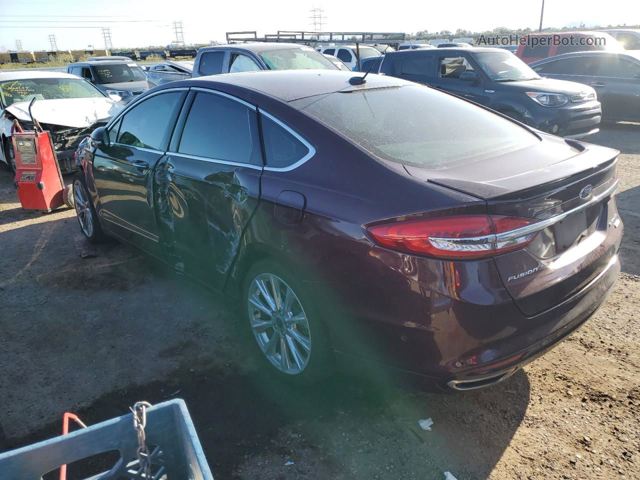 2017 Ford Fusion Titanium Purple vin: 3FA6P0K90HR207457