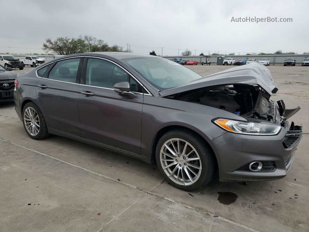 2013 Ford Fusion Titanium Gray vin: 3FA6P0K91DR279763