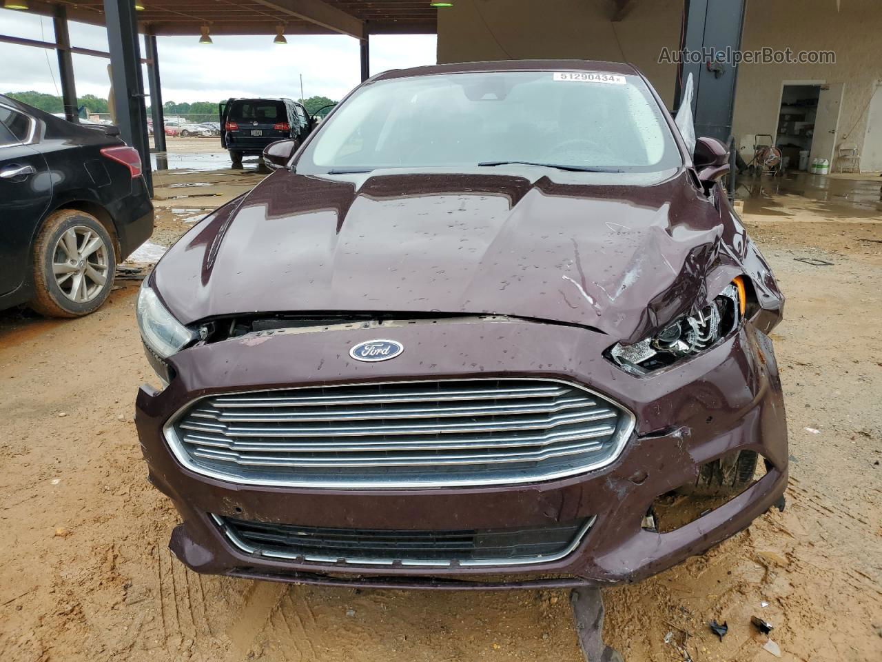 2013 Ford Fusion Titanium Burgundy vin: 3FA6P0K91DR315340