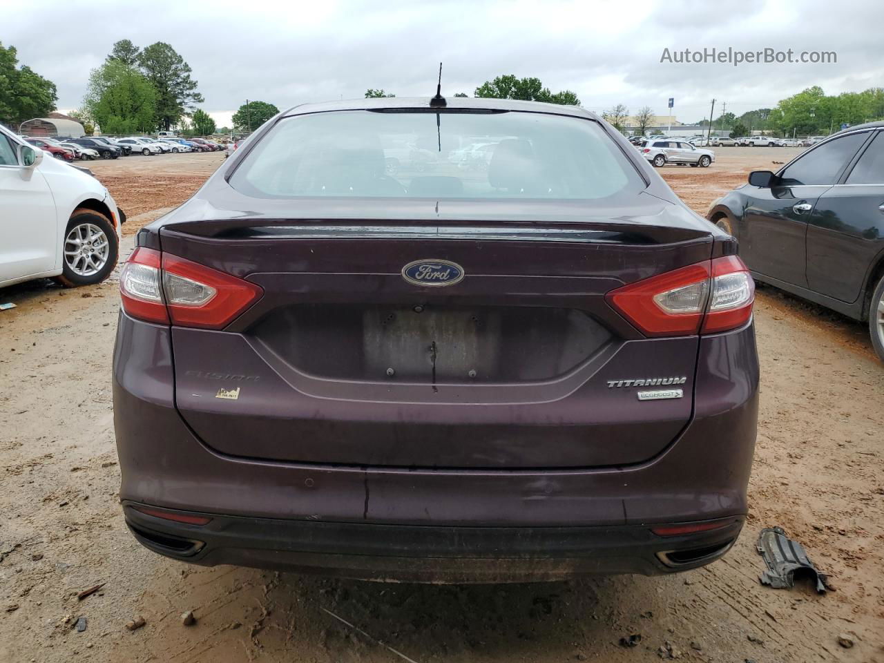 2013 Ford Fusion Titanium Burgundy vin: 3FA6P0K91DR315340