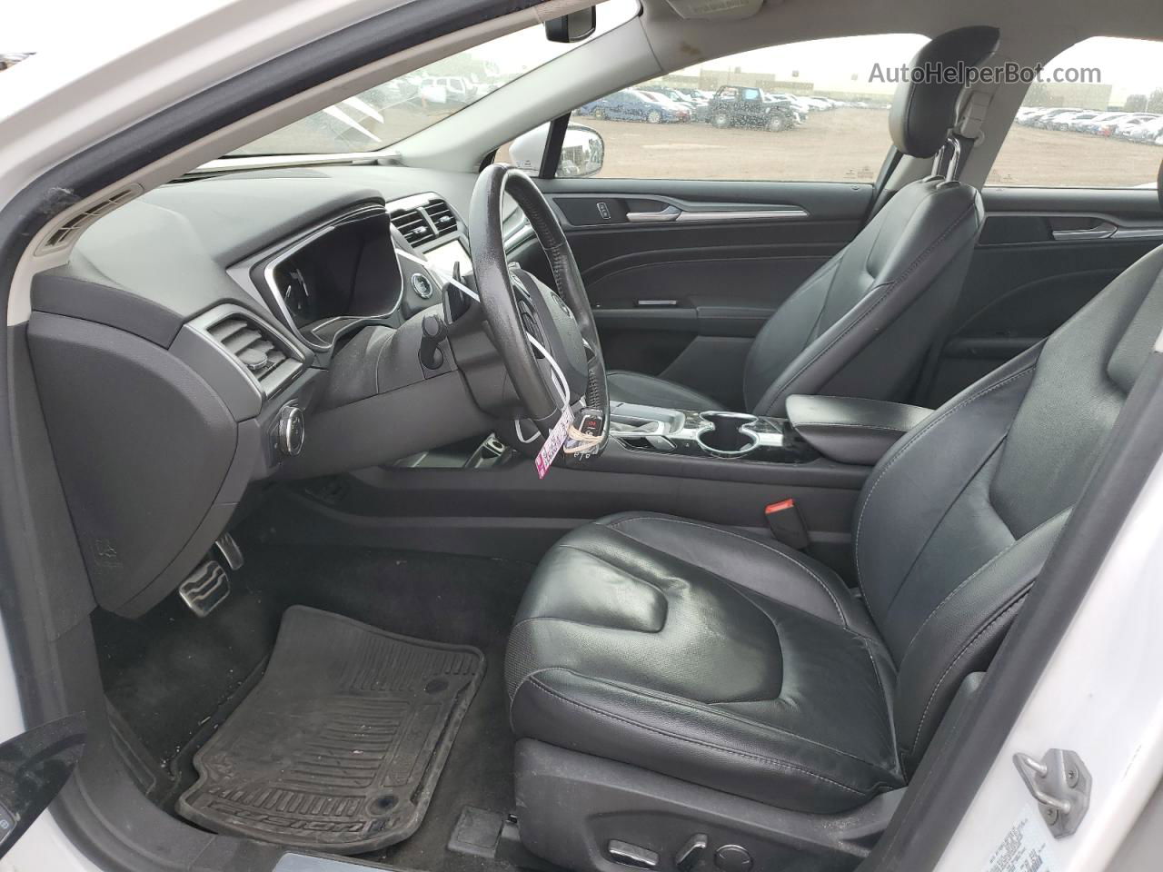 2014 Ford Fusion Titanium Белый vin: 3FA6P0K91ER165165