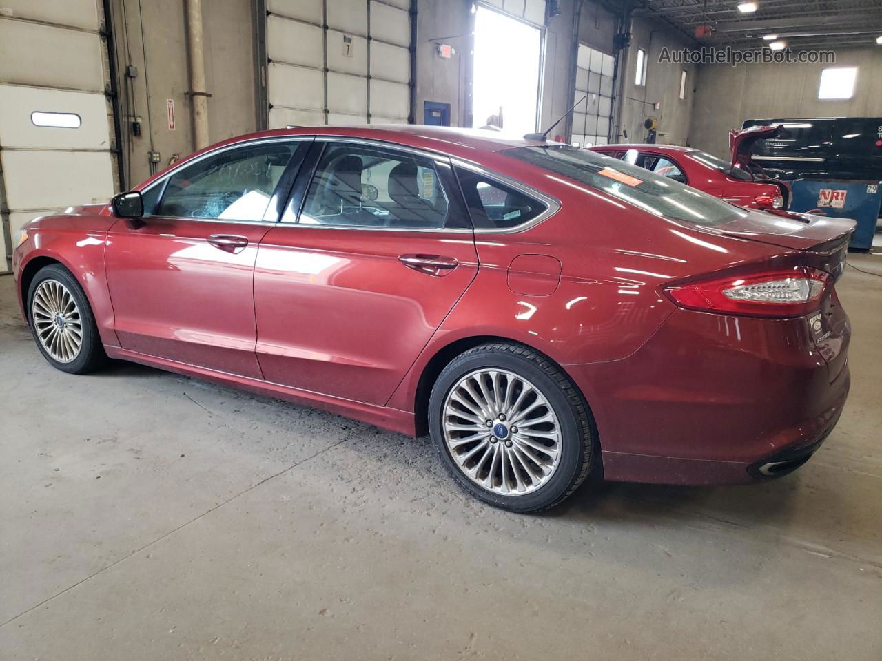 2014 Ford Fusion Titanium Burgundy vin: 3FA6P0K91ER261071