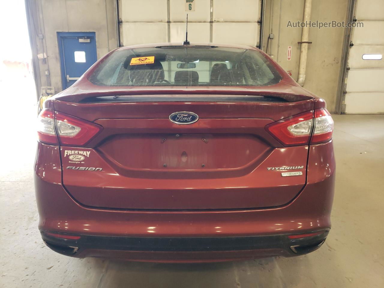 2014 Ford Fusion Titanium Burgundy vin: 3FA6P0K91ER261071