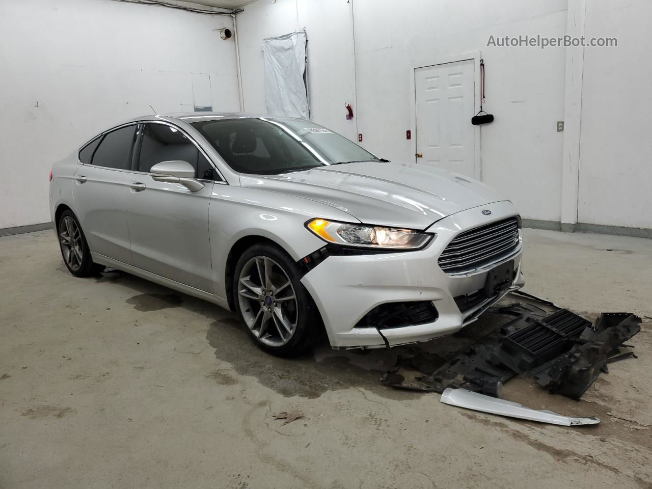 2015 Ford Fusion Titanium Silver vin: 3FA6P0K91FR256406