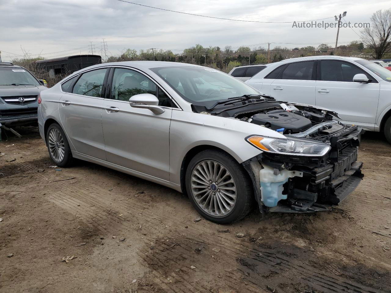 2015 Ford Fusion Titanium Silver vin: 3FA6P0K91FR310450