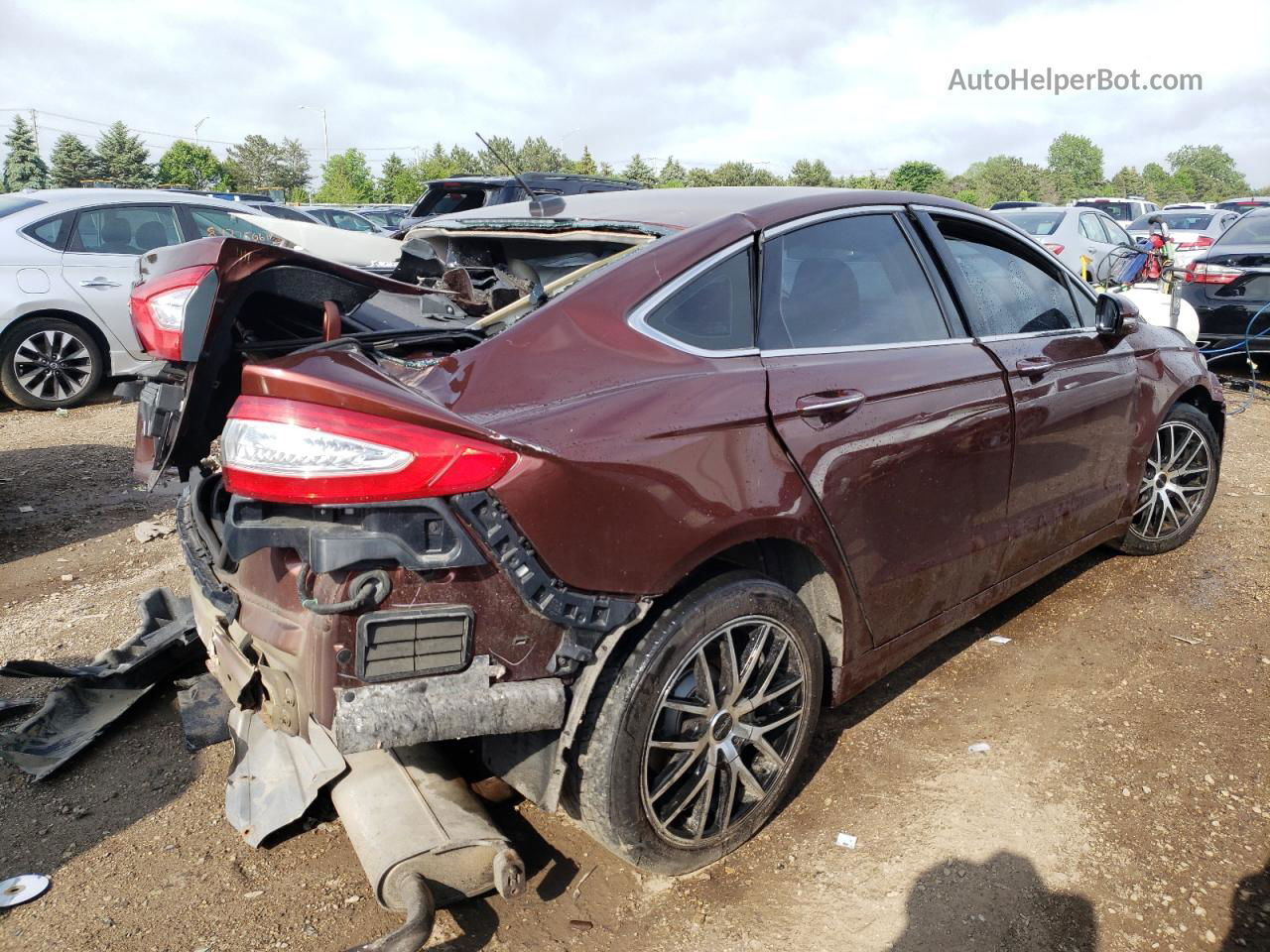 2016 Ford Fusion Titanium Burgundy vin: 3FA6P0K91GR178324