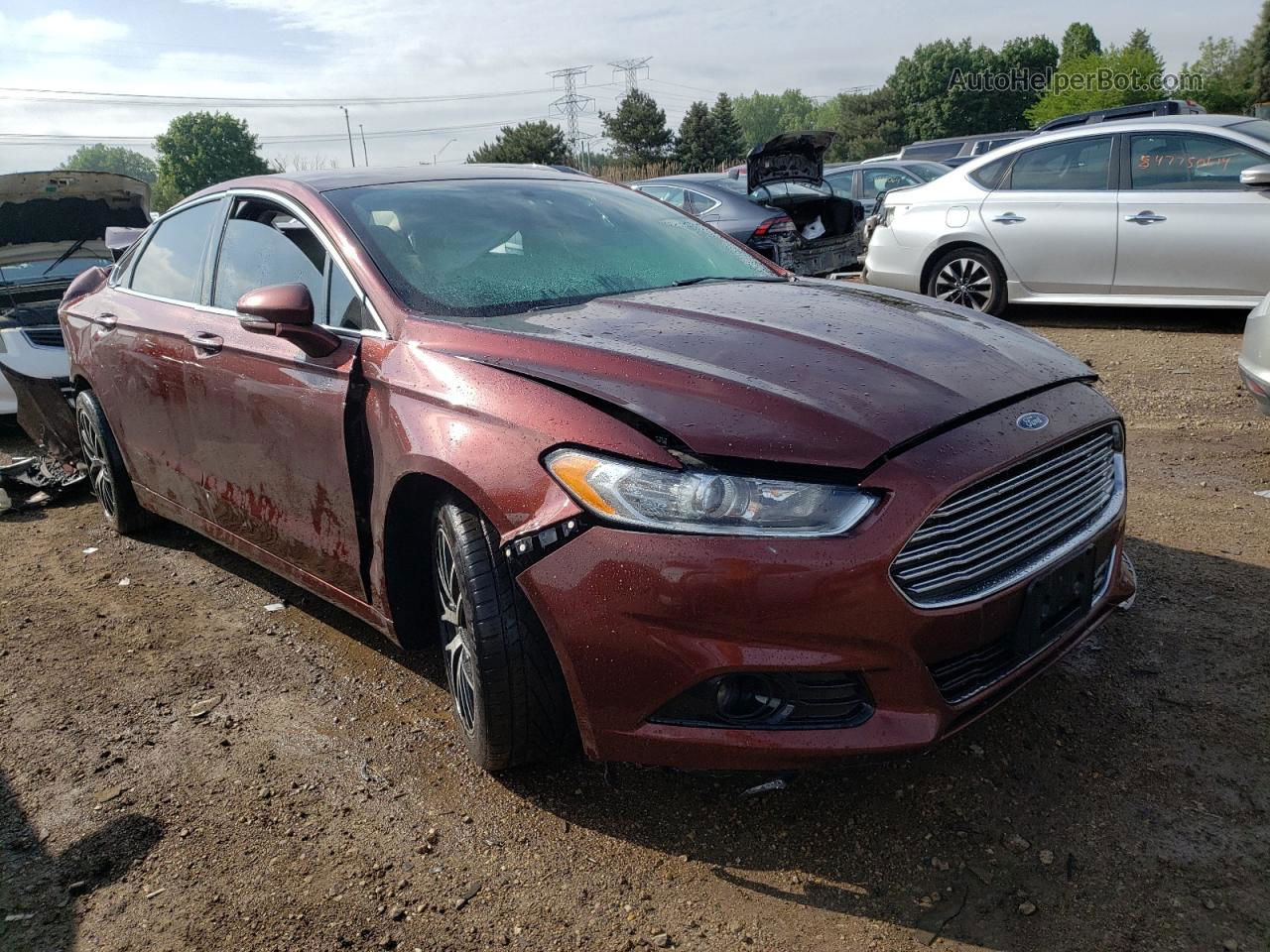 2016 Ford Fusion Titanium Burgundy vin: 3FA6P0K91GR178324