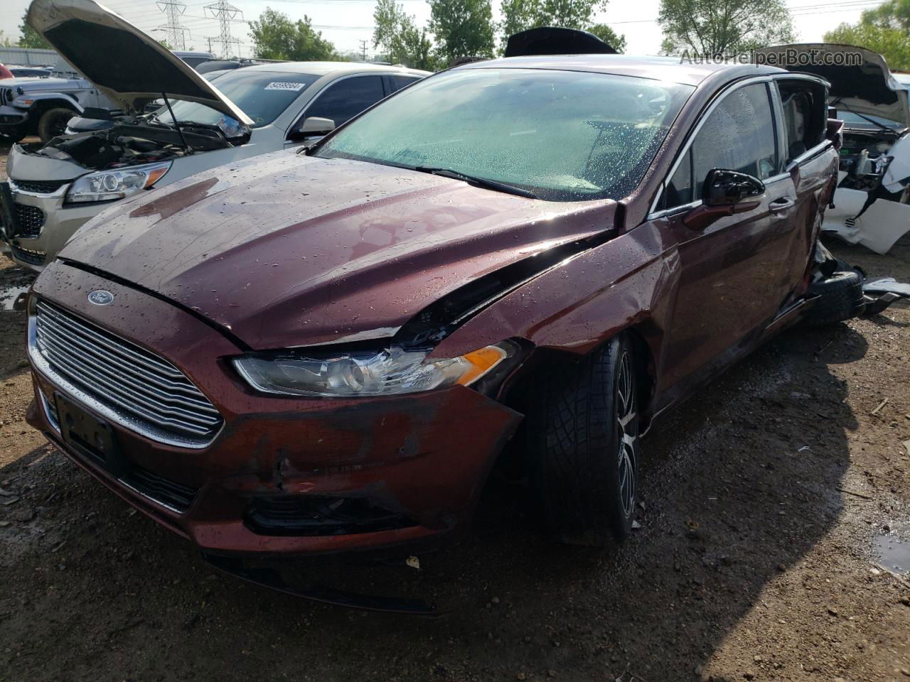 2016 Ford Fusion Titanium Burgundy vin: 3FA6P0K91GR178324