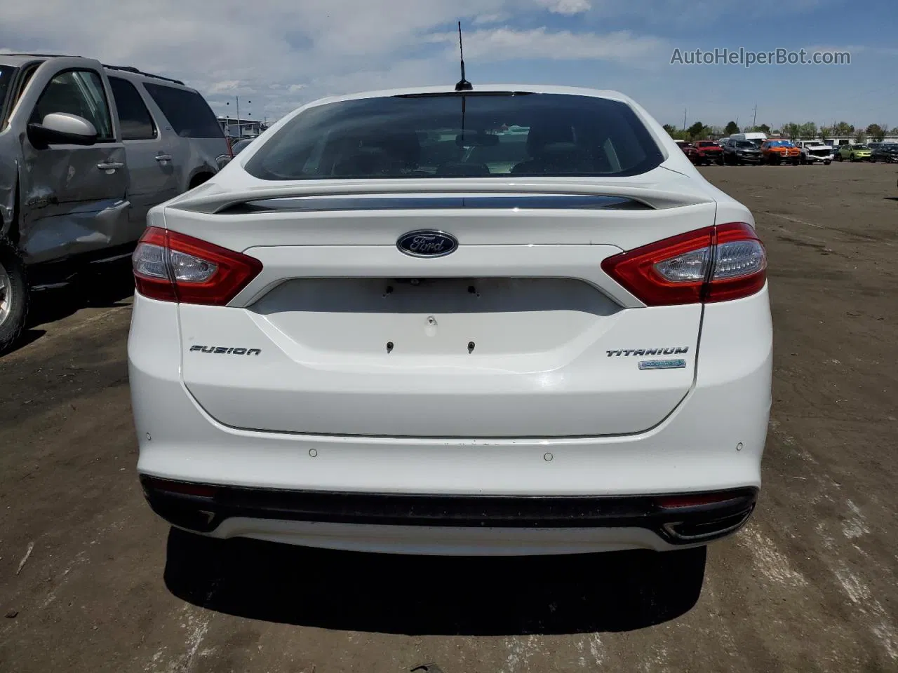 2016 Ford Fusion Titanium White vin: 3FA6P0K91GR188240