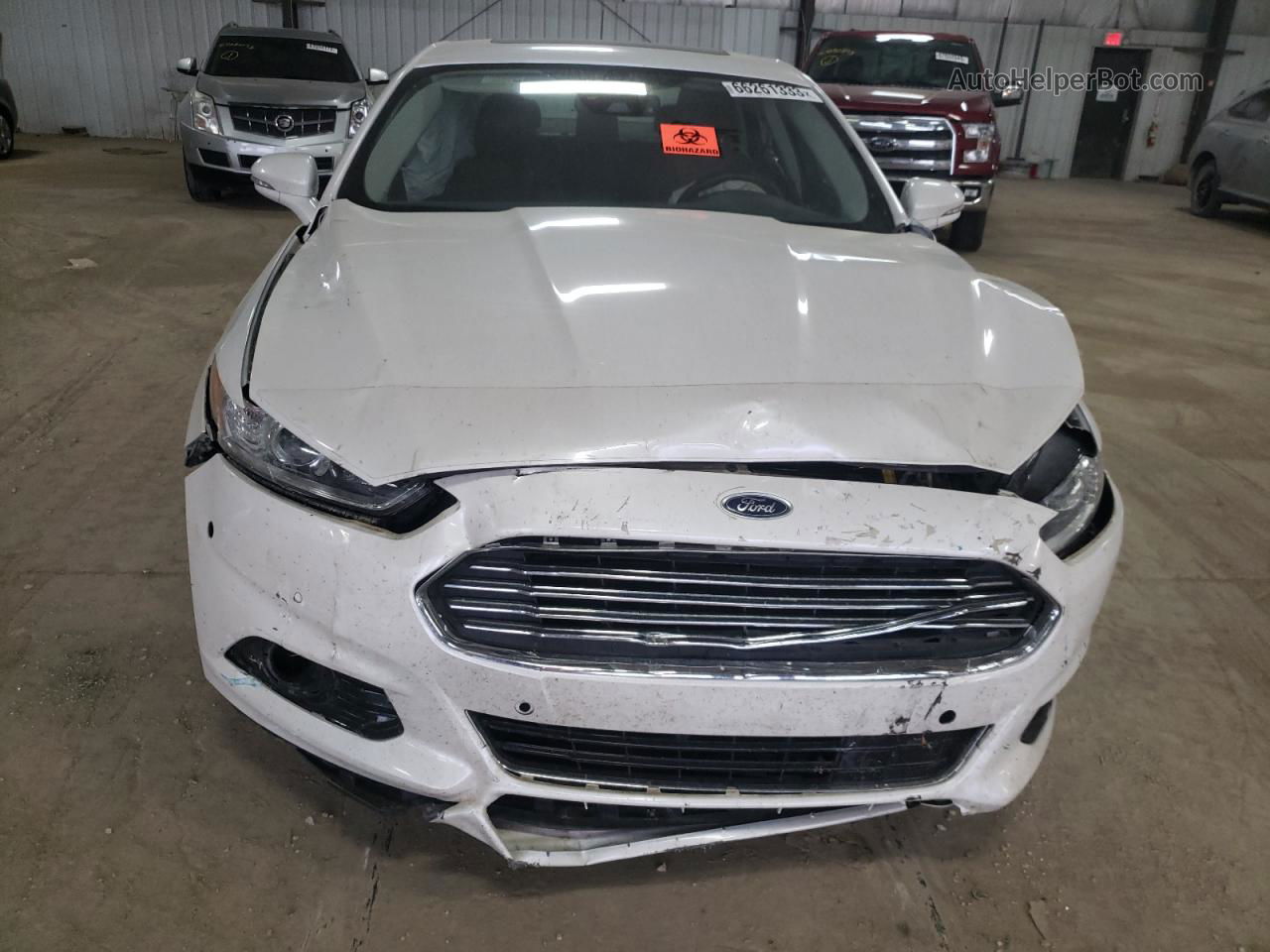 2016 Ford Fusion Titanium White vin: 3FA6P0K91GR249392