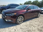 2017 Ford Fusion Titanium Maroon vin: 3FA6P0K91HR104838