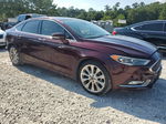 2017 Ford Fusion Titanium Темно-бордовый vin: 3FA6P0K91HR104838