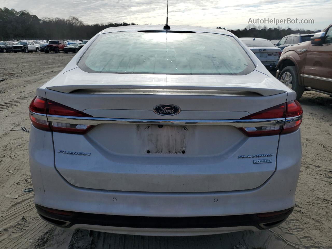 2017 Ford Fusion Titanium White vin: 3FA6P0K91HR169835