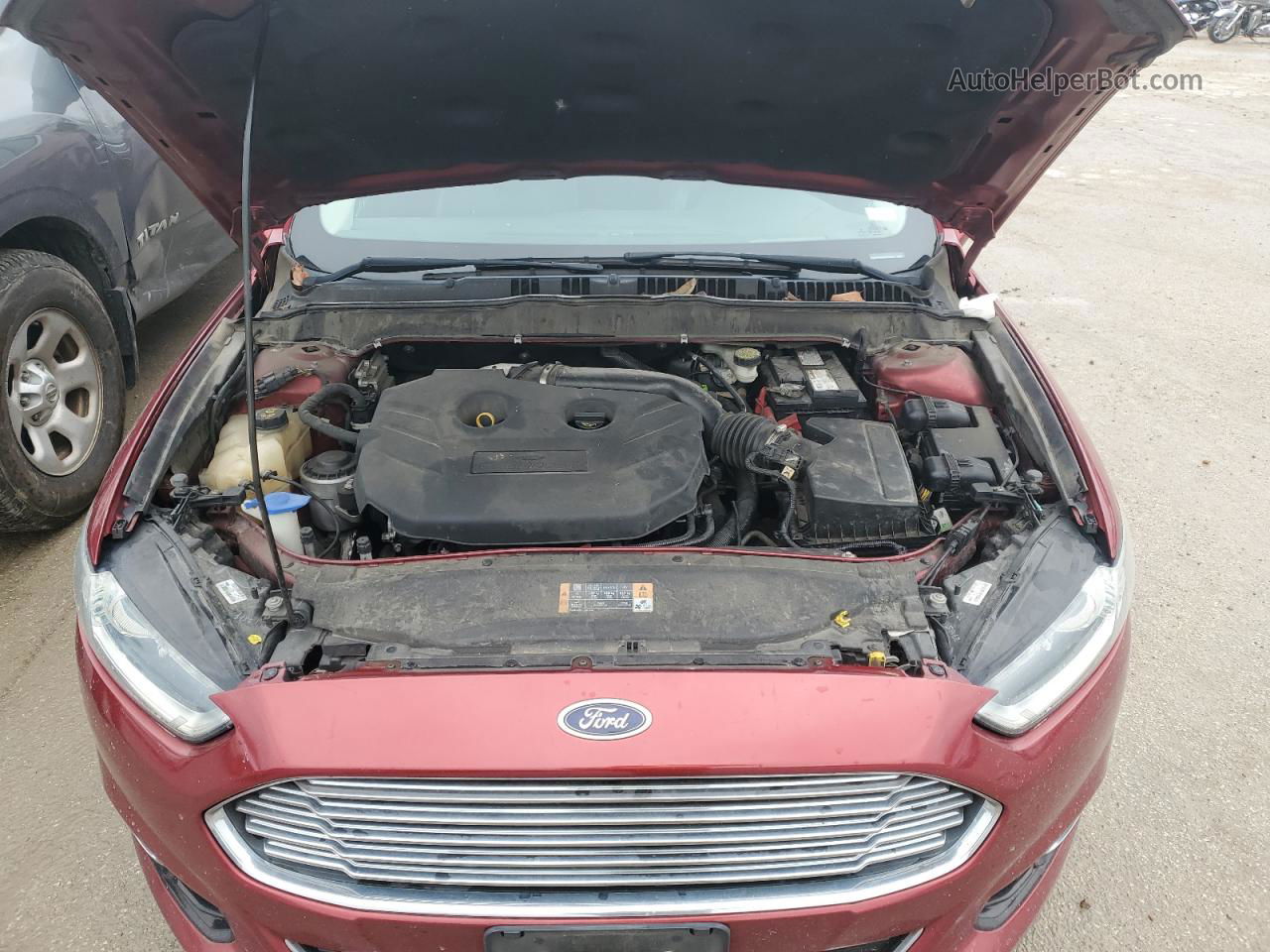 2013 Ford Fusion Titanium Красный vin: 3FA6P0K92DR120654