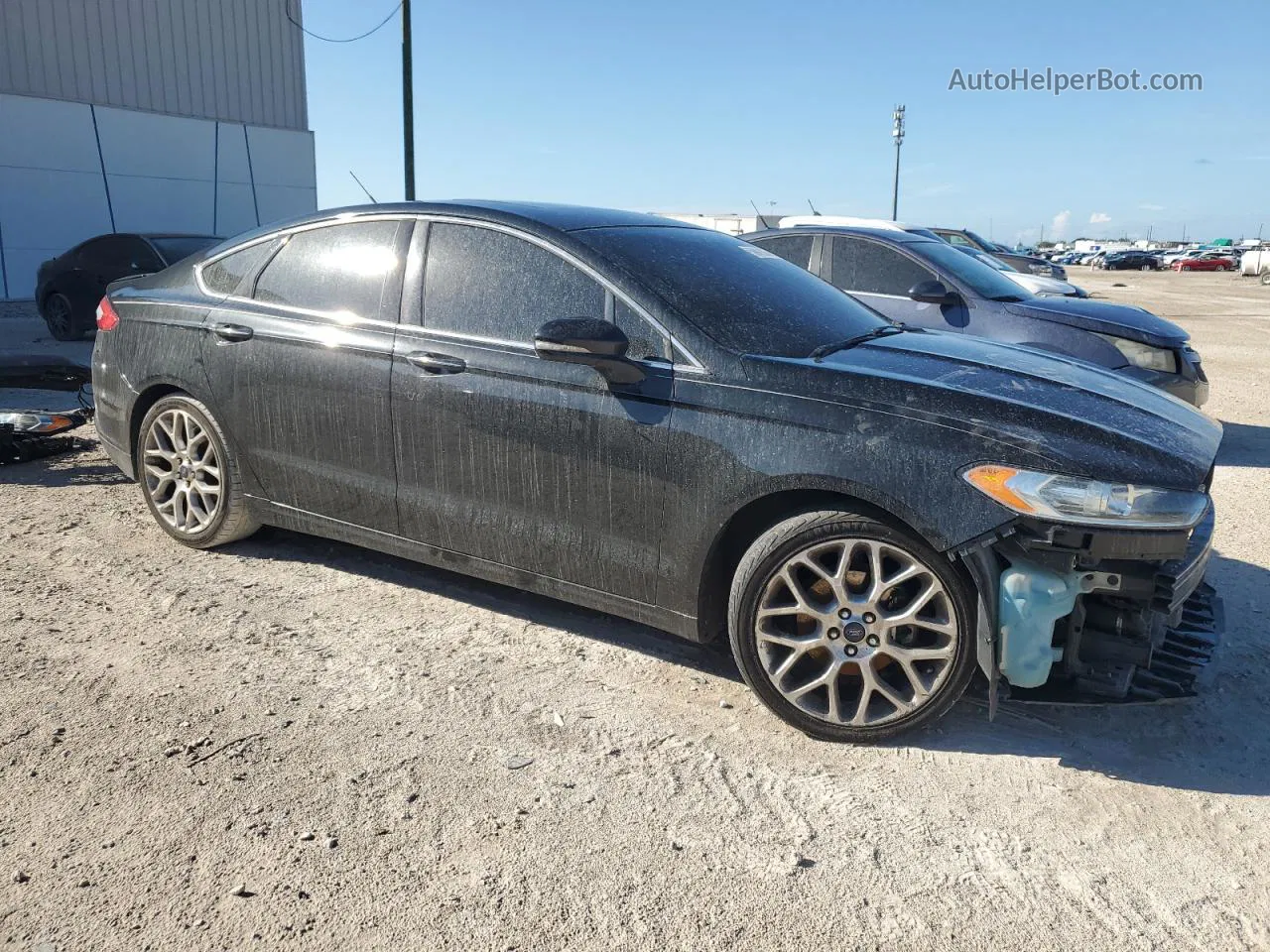 2014 Ford Fusion Titanium Черный vin: 3FA6P0K92ER312089