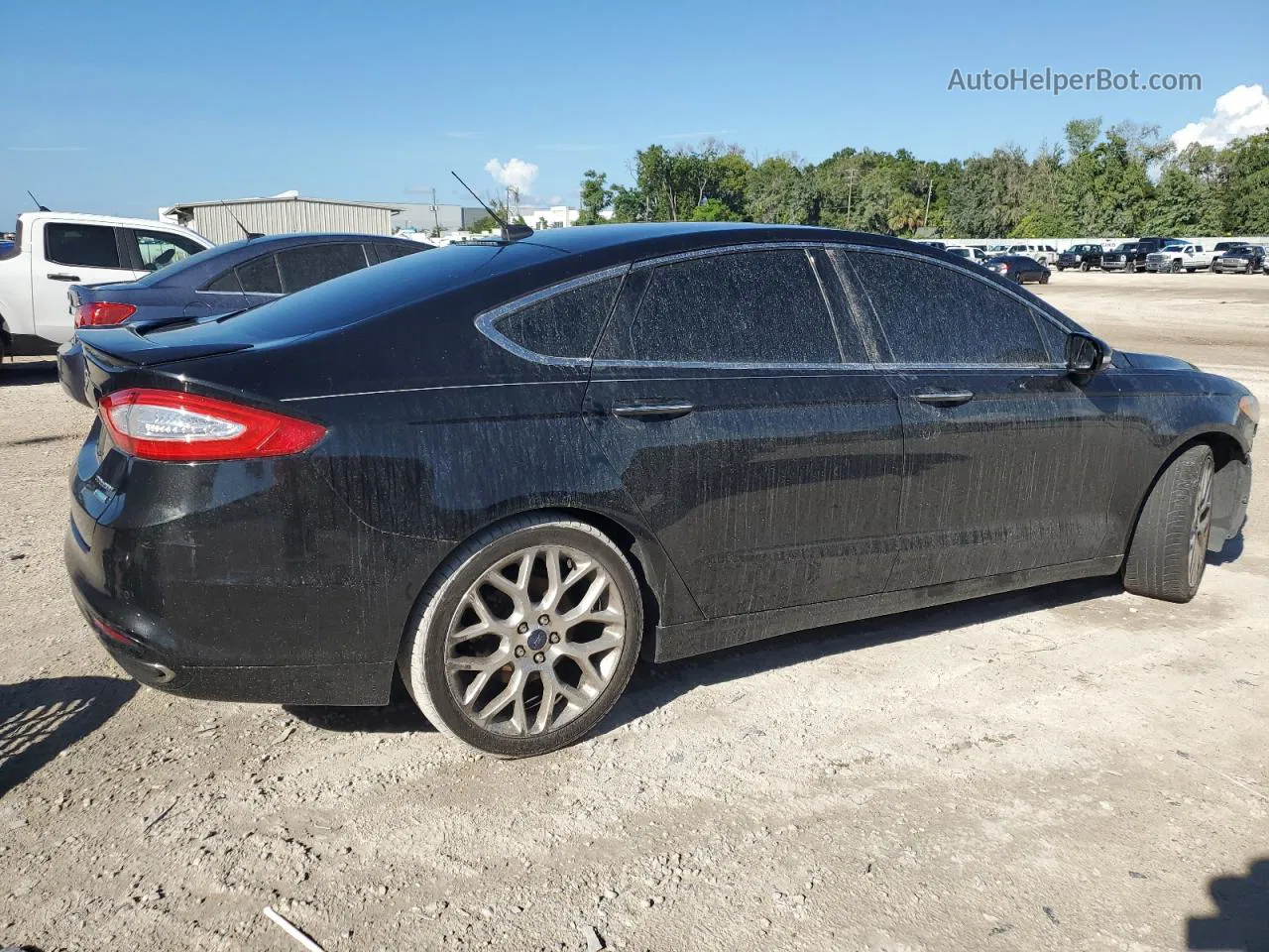 2014 Ford Fusion Titanium Черный vin: 3FA6P0K92ER312089