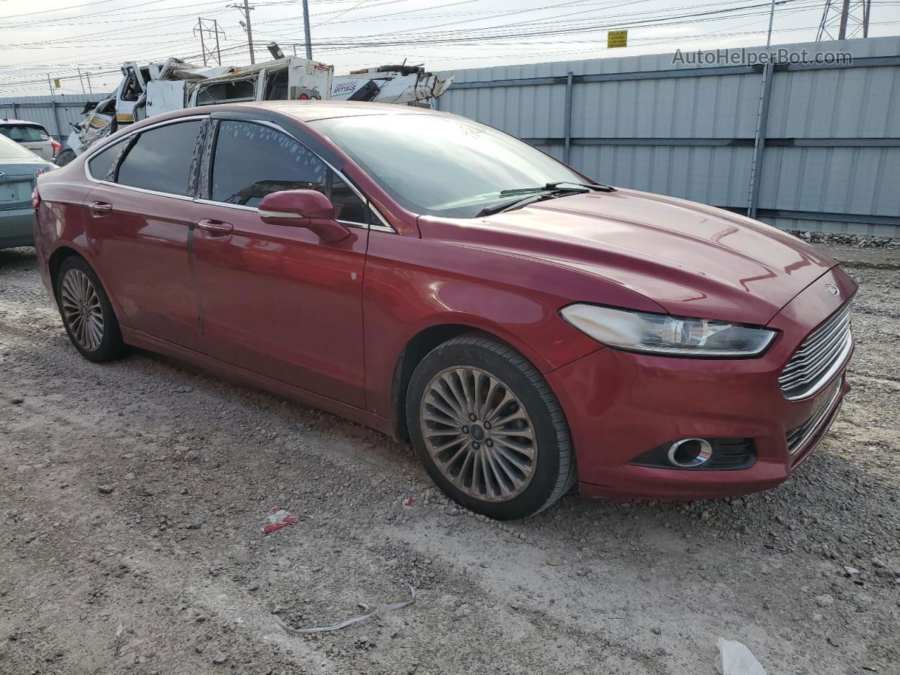 2016 Ford Fusion Titanium Red vin: 3FA6P0K92GR219589