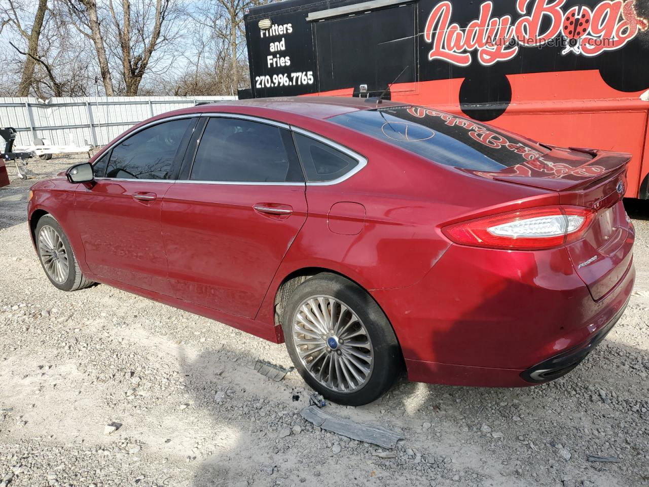 2016 Ford Fusion Titanium Red vin: 3FA6P0K92GR219589