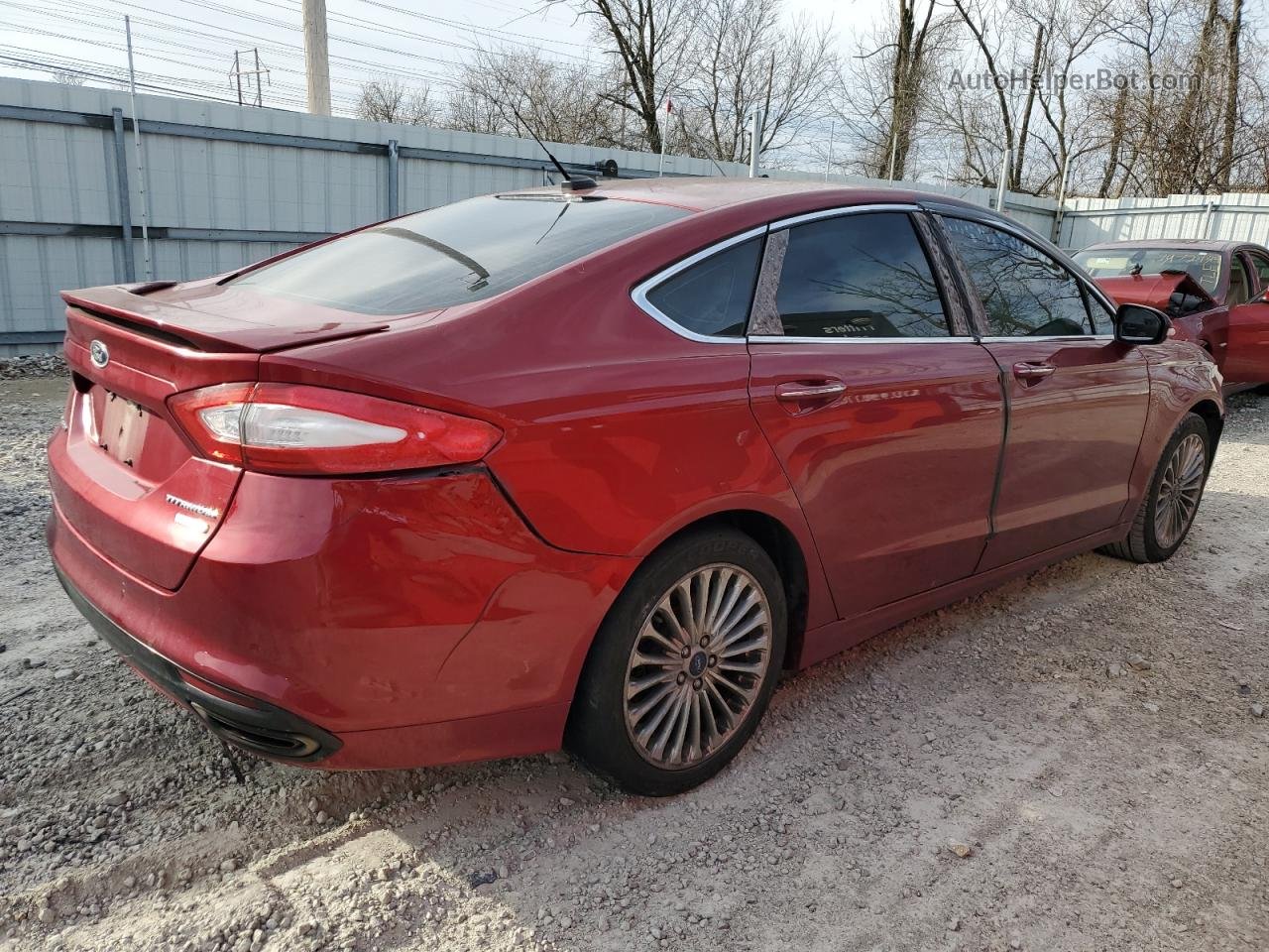 2016 Ford Fusion Titanium Красный vin: 3FA6P0K92GR219589