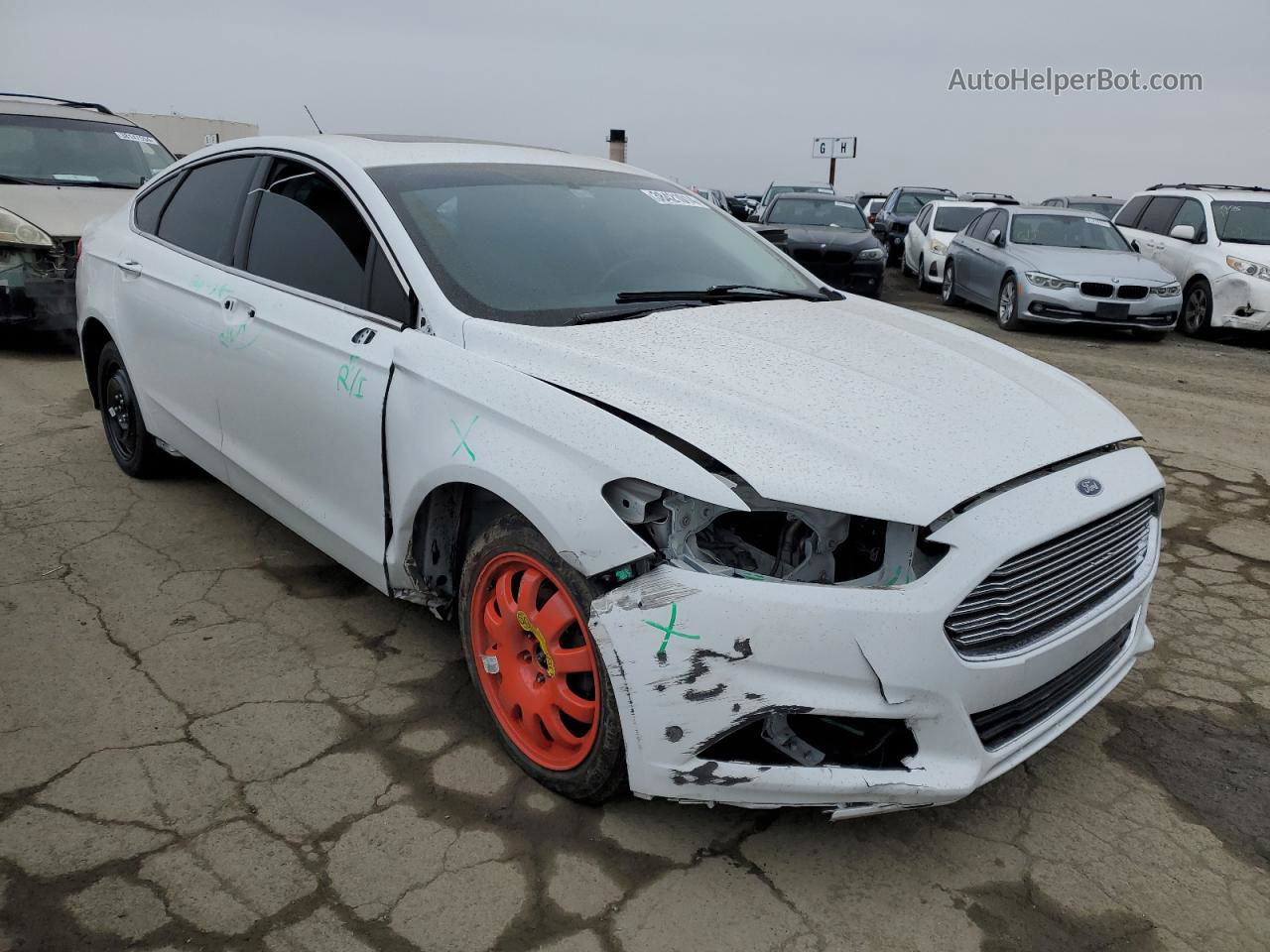 2016 Ford Fusion Titanium White vin: 3FA6P0K92GR264516