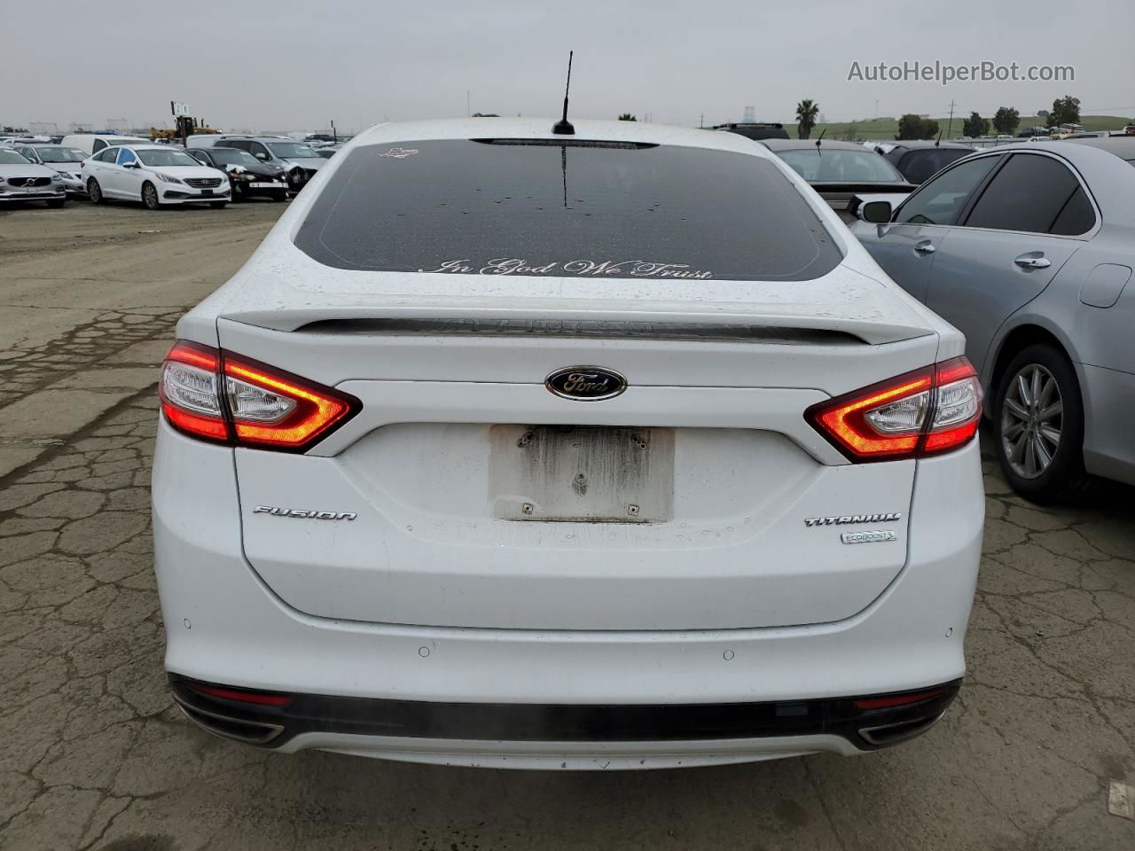 2016 Ford Fusion Titanium White vin: 3FA6P0K92GR264516