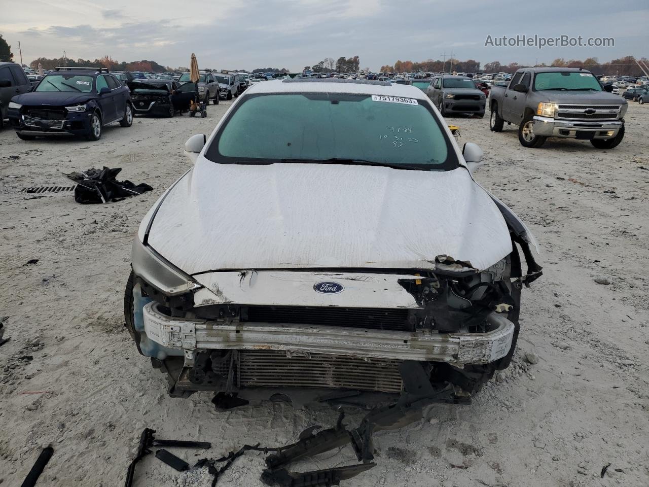 2017 Ford Fusion Titanium White vin: 3FA6P0K92HR168175