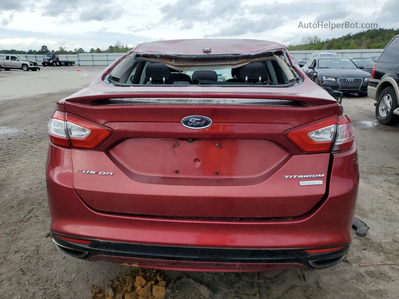 2013 Ford Fusion Titanium Red vin: 3FA6P0K93DR137818