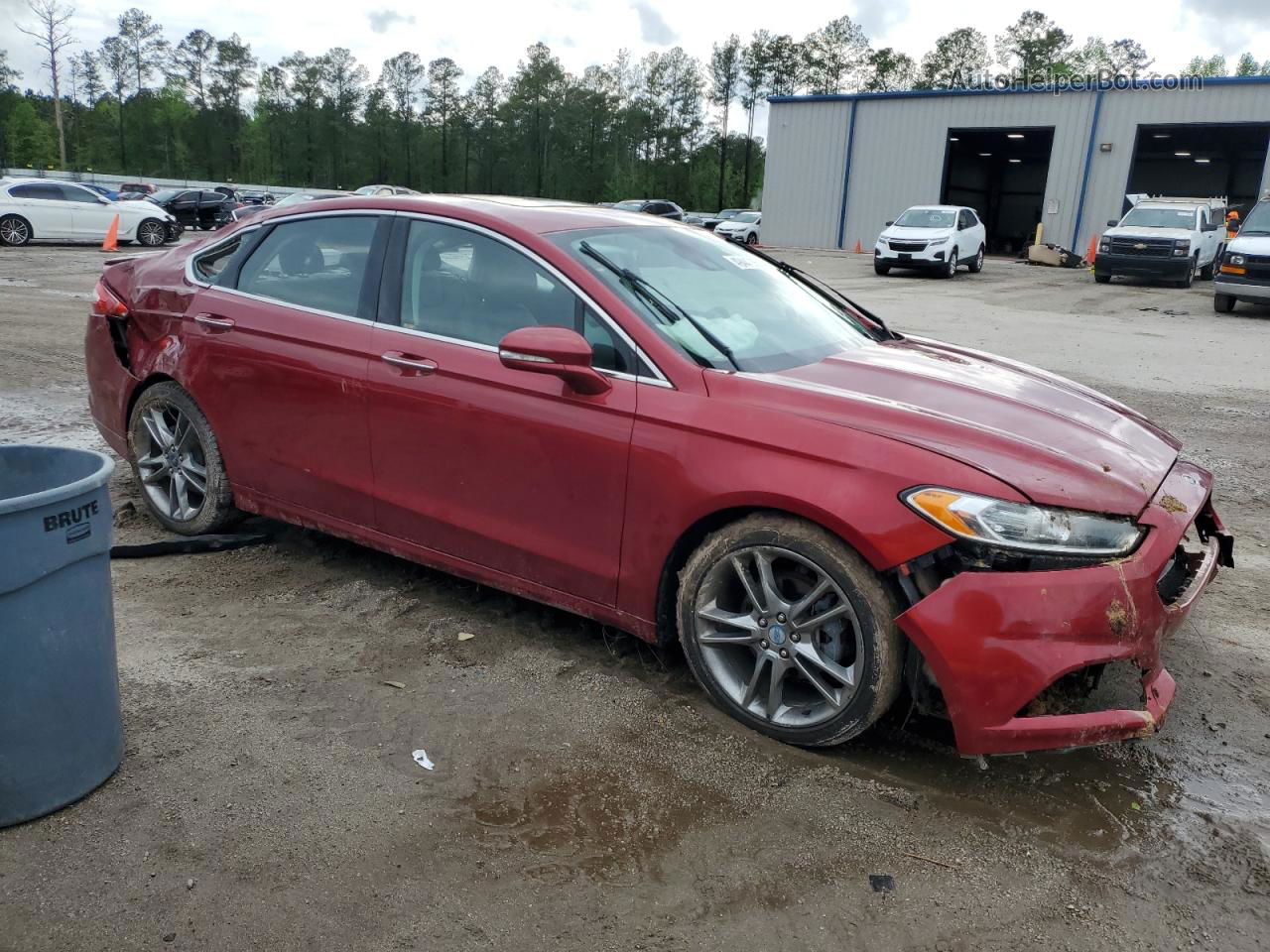 2013 Ford Fusion Titanium Red vin: 3FA6P0K93DR137818