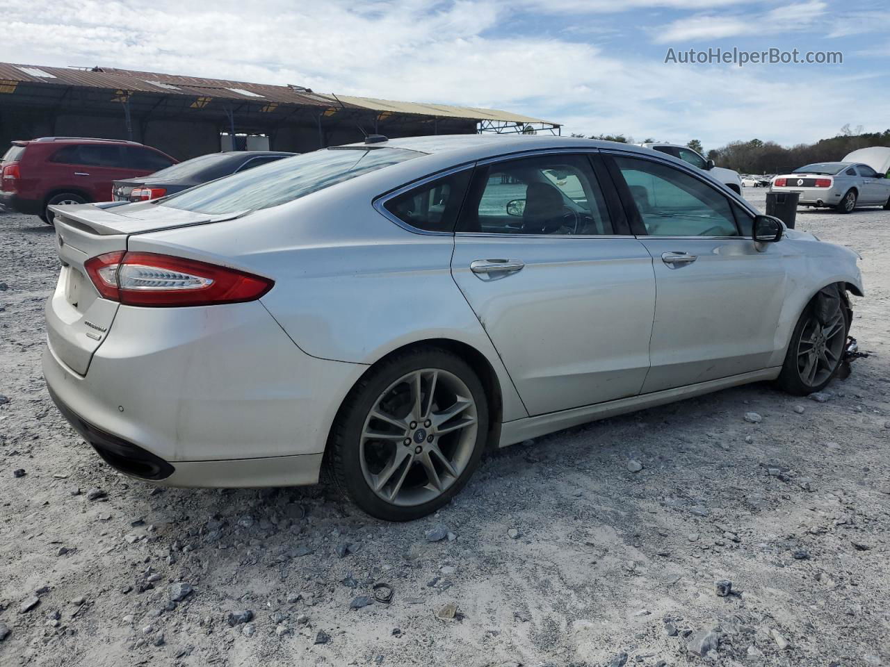 2013 Ford Fusion Titanium Серебряный vin: 3FA6P0K93DR168390