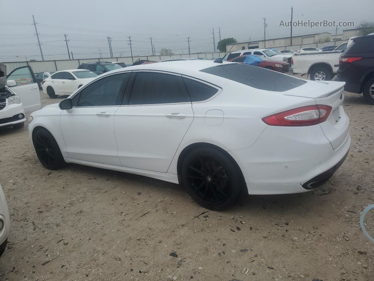 2013 Ford Fusion Titanium White vin: 3FA6P0K93DR247607