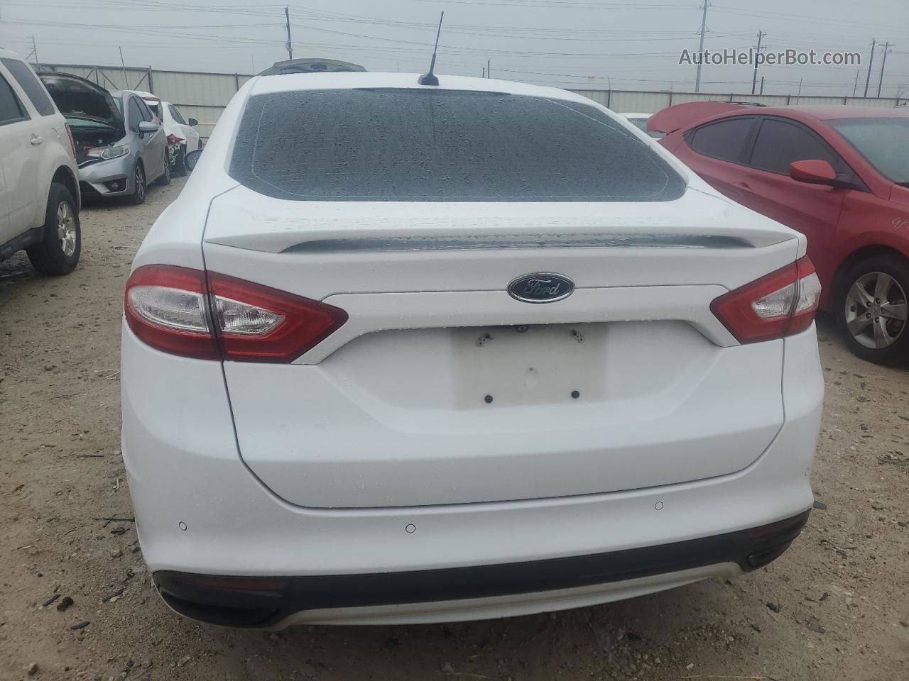 2013 Ford Fusion Titanium White vin: 3FA6P0K93DR247607