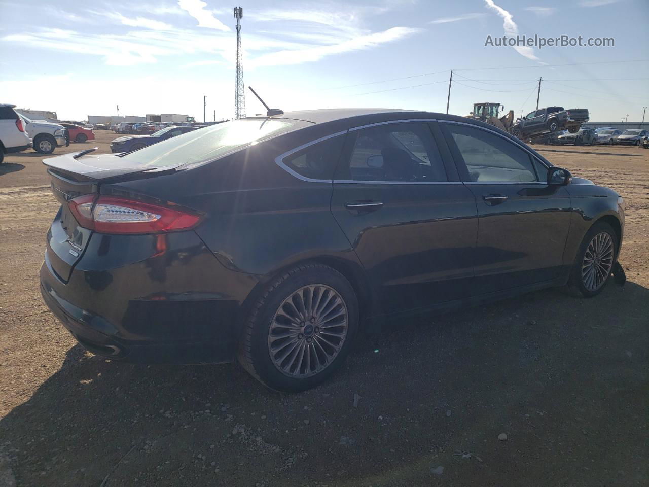 2014 Ford Fusion Titanium Черный vin: 3FA6P0K93ER270970