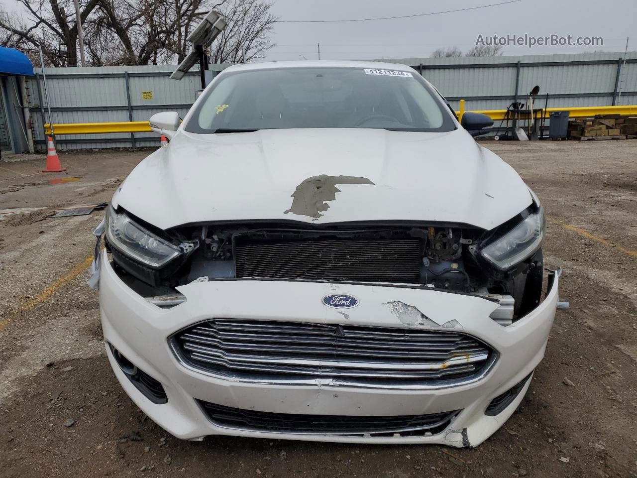 2014 Ford Fusion Titanium White vin: 3FA6P0K93ER317933