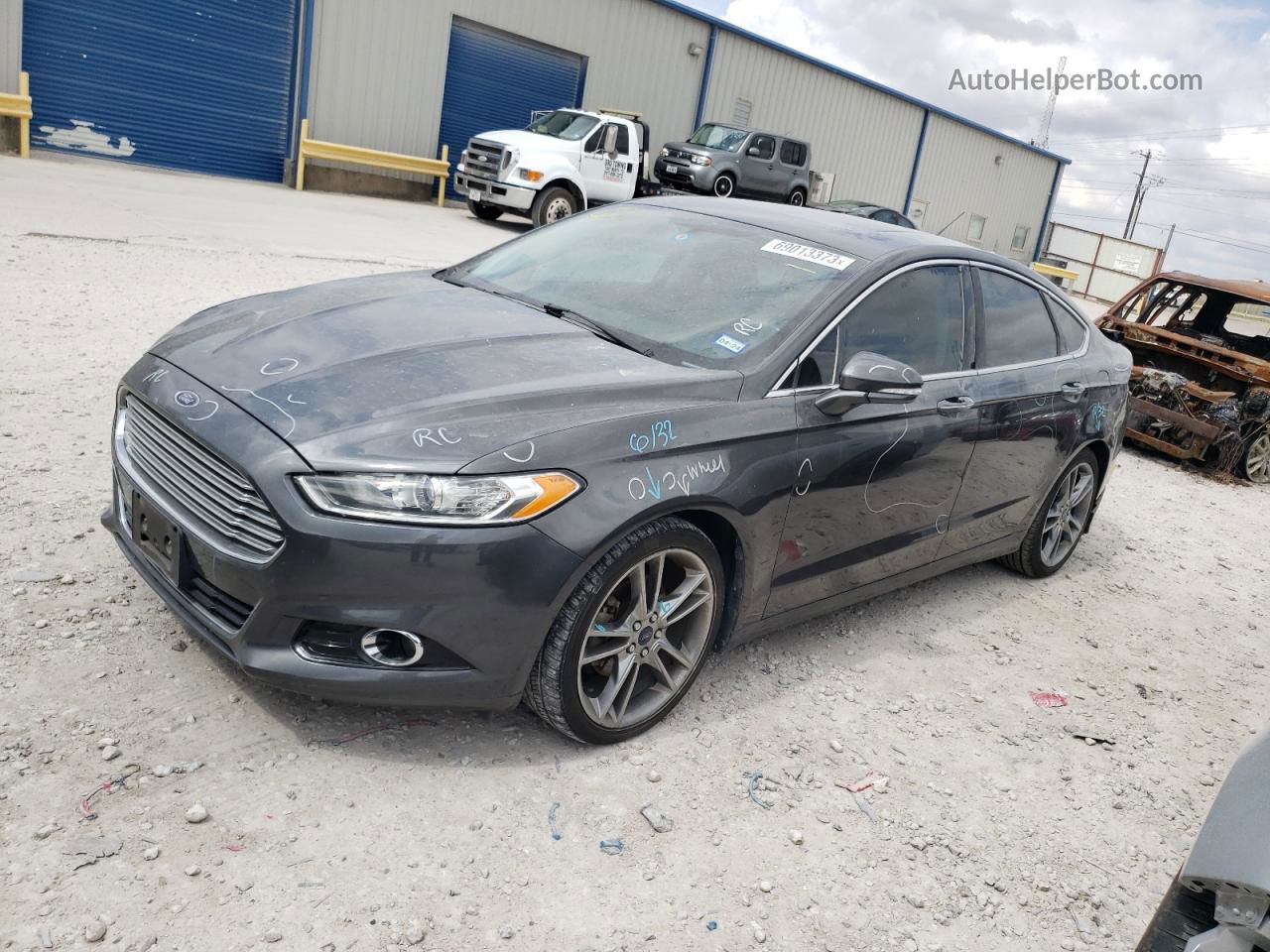 2015 Ford Fusion Titanium Gray vin: 3FA6P0K93FR193423