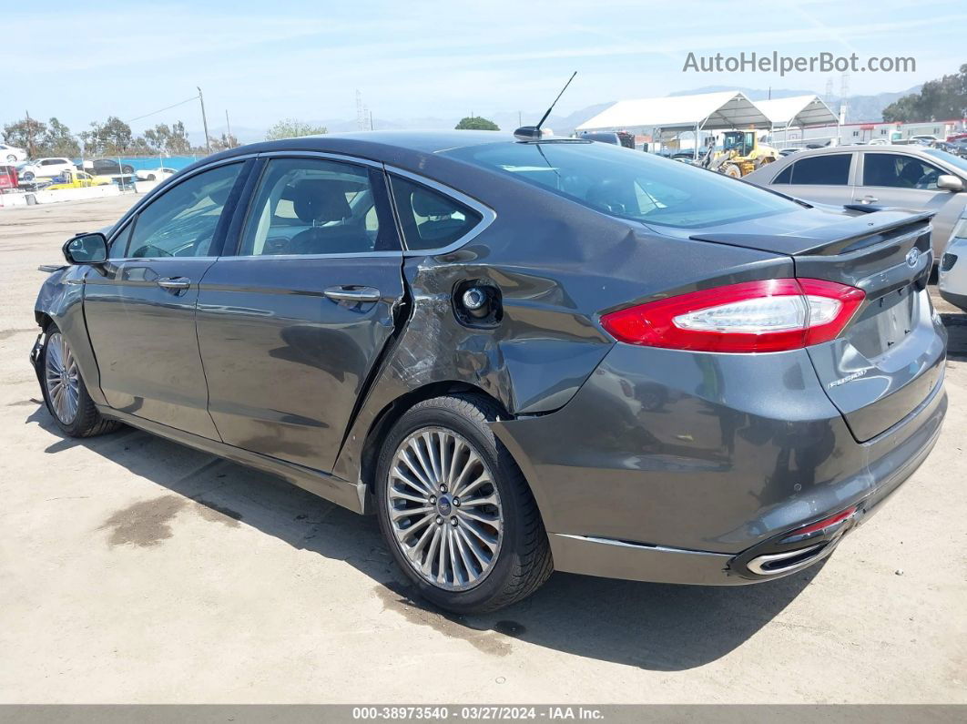 2016 Ford Fusion Titanium Gray vin: 3FA6P0K93GR197618