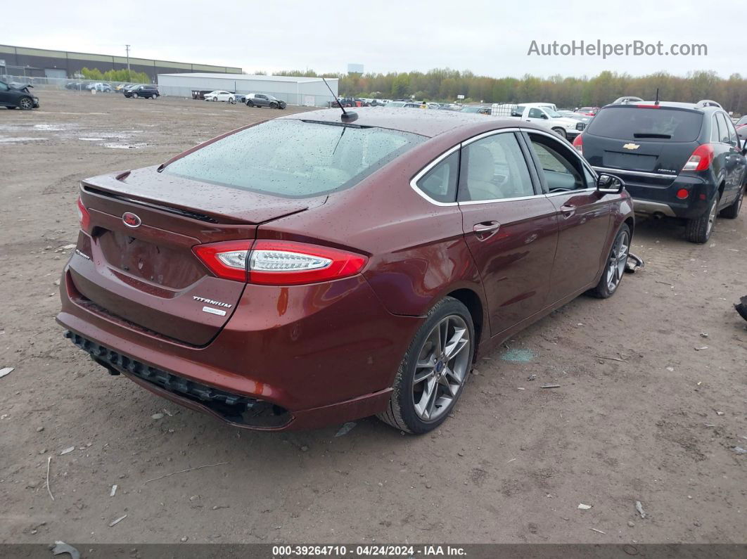 2016 Ford Fusion Titanium Brown vin: 3FA6P0K93GR265352