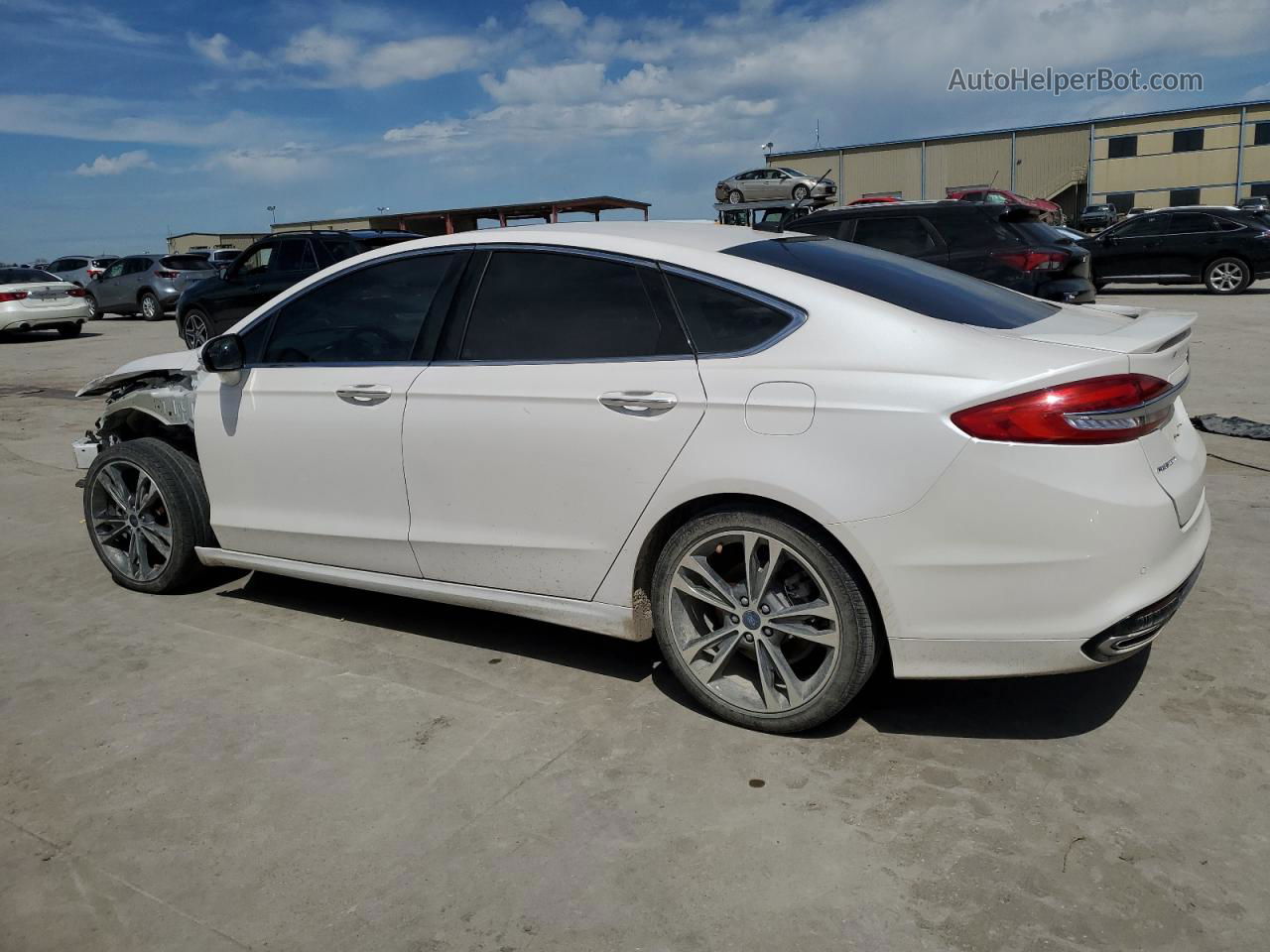 2017 Ford Fusion Titanium White vin: 3FA6P0K93HR163163