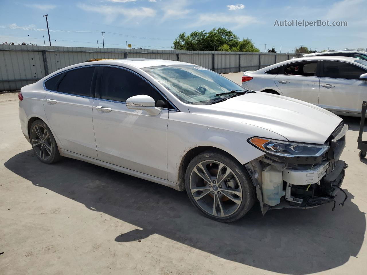 2017 Ford Fusion Titanium White vin: 3FA6P0K93HR163163