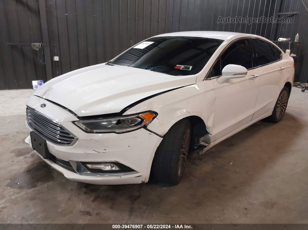 2017 Ford Fusion Titanium White vin: 3FA6P0K93HR237584