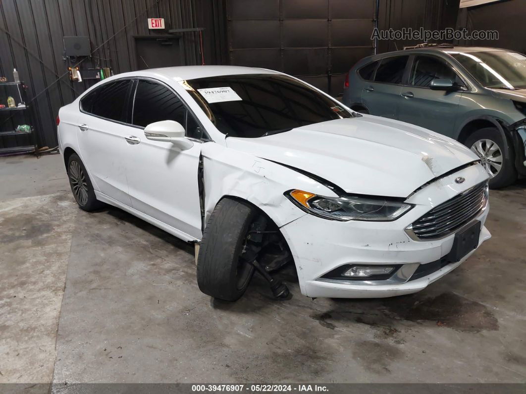 2017 Ford Fusion Titanium White vin: 3FA6P0K93HR237584