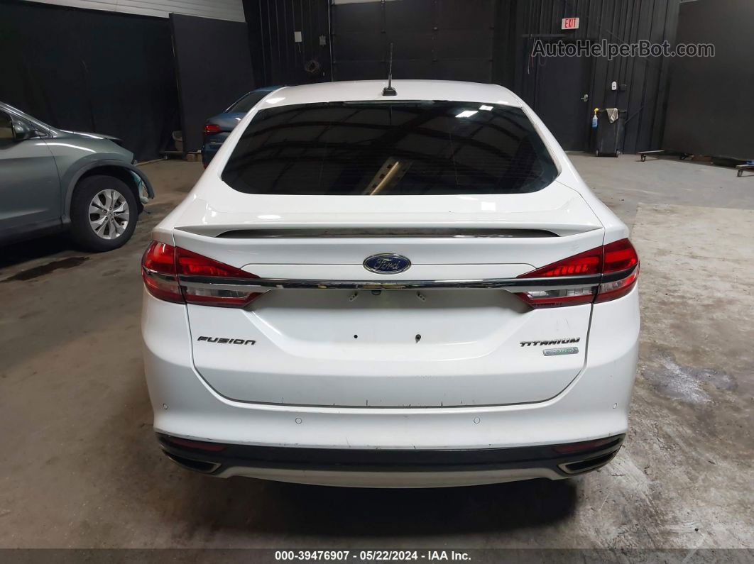 2017 Ford Fusion Titanium Белый vin: 3FA6P0K93HR237584