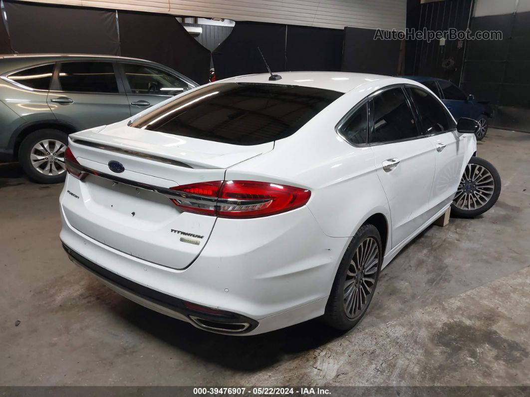 2017 Ford Fusion Titanium White vin: 3FA6P0K93HR237584