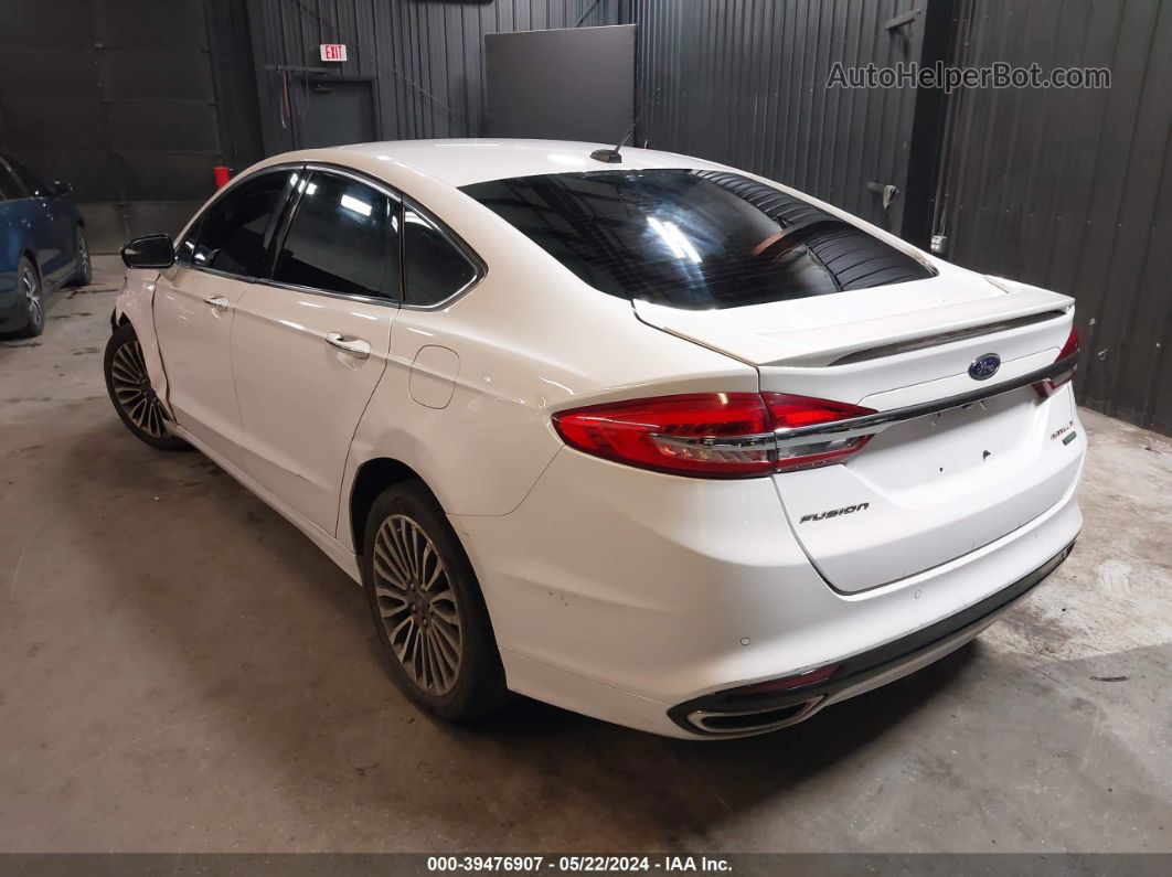 2017 Ford Fusion Titanium Белый vin: 3FA6P0K93HR237584