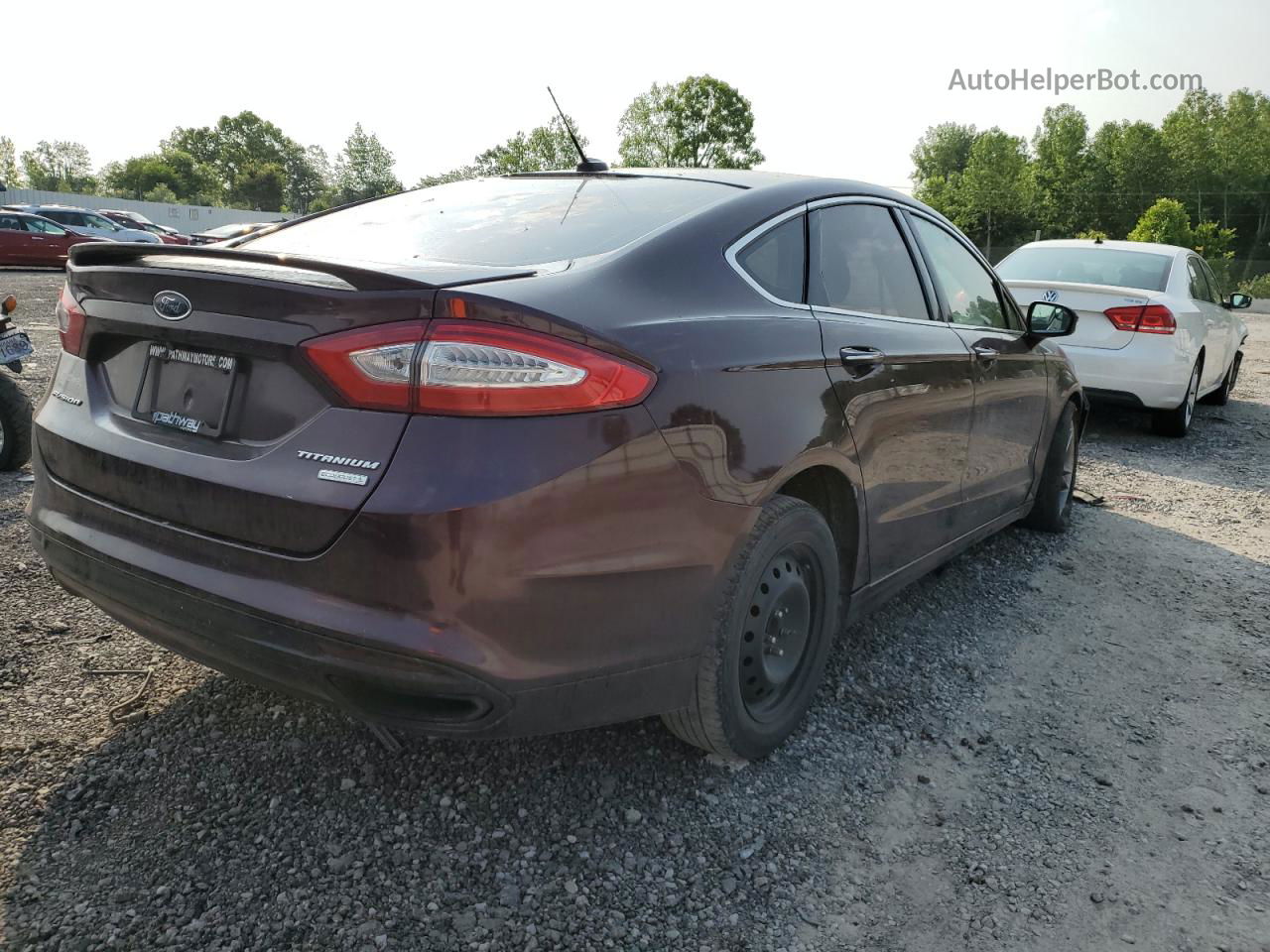 2013 Ford Fusion Titanium Maroon vin: 3FA6P0K94DR189930