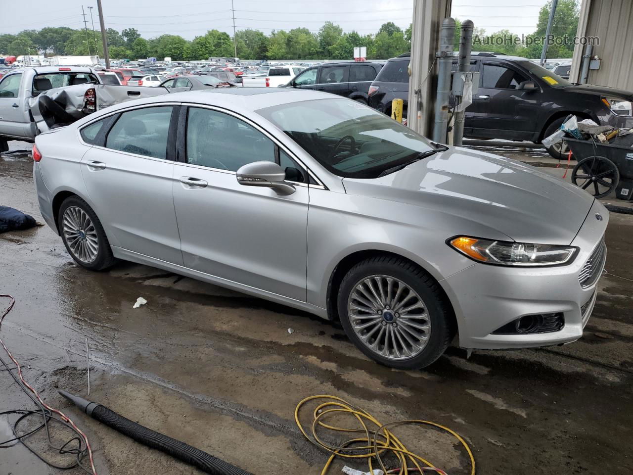 2013 Ford Fusion Titanium Silver vin: 3FA6P0K94DR190026