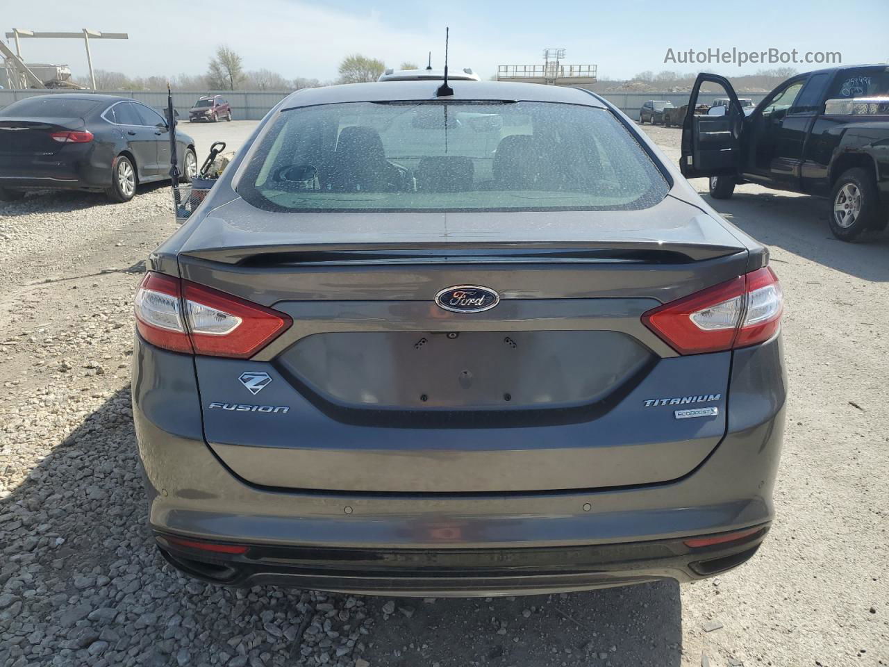 2013 Ford Fusion Titanium Gray vin: 3FA6P0K94DR271947