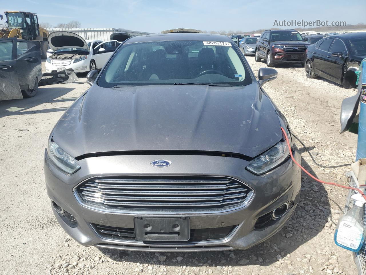 2013 Ford Fusion Titanium Gray vin: 3FA6P0K94DR271947