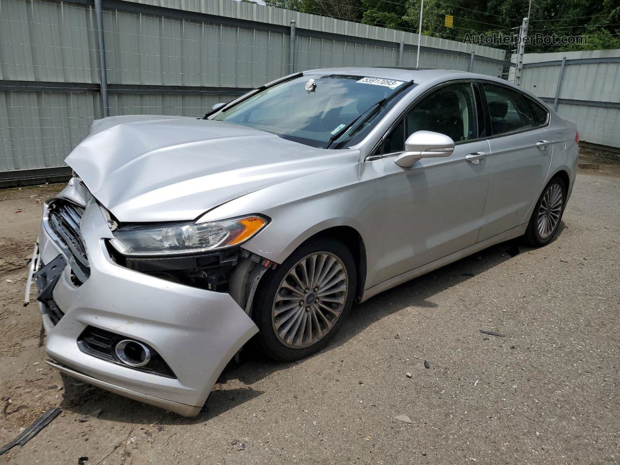 2013 Ford Fusion Titanium Silver vin: 3FA6P0K94DR378626