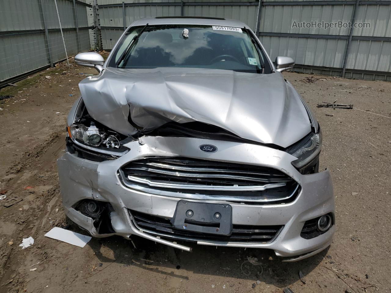 2013 Ford Fusion Titanium Silver vin: 3FA6P0K94DR378626